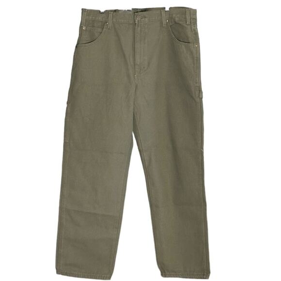 NWT Dickies Tan Relaxed Fit Straight Leg Carpenter Jeans Size 36x30 - Picture 1 of 6